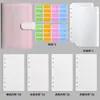 Cuaderno Macarrón Color Degradado Transfronterizo Carpeta A6 Bolsa con Cremallera Libro de Contabilidad de Presupuesto en Efectivo Personalizado Venta al por Mayor