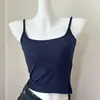 Colete quente de outono e inverno com tecido escovado, alças finas, design de copa integrada e bojos embutidos, uma camada interna simples e versátil para aquecimento