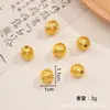 Novos Acessórios Dourados Foscos Estilo Chinês, Contas de Bambu da Sorte, Moedas de Cobre, Contas Soltas de Rosto Sorridente, Materiais para Montagem DIY Feitos à Mão