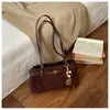 Bolso Baguette de Gamuza Retro para Mujer, Sensación de Alta Gama, Cierre de Candado, Bolso de Hombro Único para Debajo del Brazo, Bolso de Mano de Lujo Ligero para Viajes, Bolso para Mujer de Comercio Exterior