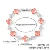 Pulseira em Formato de Trevo de Quatro Folhas Transfronteiriça para Mulheres, Luxo Leve, Design Floral de Alto Padrão, Trevo da Sorte, Joia Floral da Moda Fonte