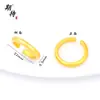 Esperando Anillo de Oro Simple Liso Color Arena Oro Anillo de Retención de Color Fuerte Anillo Liso Sólido Mate Brillante Anillo Abierto Ancho para Mujeres