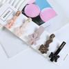 Accesorios para el cabello versátiles de estilo coreano para niños, pasador de lazo esmerilado, pinza de pico de pato de flor colorida, clip lateral para recogido de oso y flequillo