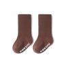 Calcetines para recién nacidos, calcetines de algodón de color liso, calcetines antideslizantes para primavera, otoño y verano, calcetines de puntos, calcetines para bebés y niños pequeños de 0 a 3 años para usar en interiores.
