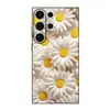 Capa de celular Samsung S25ULTRA A17 adequada para A07 margarida branca S26 capa protetora S24TPU fosco A06
