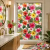 Impressão UV Transfronteiriça Película de Vidro Fosco Flores de Hibisco Adesivo Decorativo para Janela Padrão Atacado