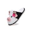 Pantuflas de Dibujos Animados de Vaca con Piel para Mujer de Otoño e Invierno Transfronterizas, Pantuflas de Algodón Cálidas Antideslizantes de Punta Cerrada, Pantuflas de Piel para Mujer para Exteriores