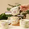 Taza de Agua Cerámica Creativa Apilable de Alto Valor Taza de Leche Taza de Café Taza Linda Personalizada Pareja