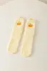 Calcetines Cálidos para el Suelo de Otoño e Invierno Calcetines Gruesos Forrados de Felpa Terciopelo de Coral de Tubo Medio para Mujer Calcetines de Dormir para el Hogar Dibujos Animados Estéreo Transfronterizos
