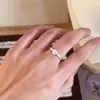 Corea del Sur Dongdaemun Anillo Sencillo de Plata de Ley 925 Anillo Abierto Viento Frío Dedo Índice de Mujer No Puedo Dejarlo Anillo de Cola de Color Joyería