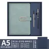 Conjunto de Caixa de Presente com Logotipo Personalizado para Caderno Caderno de Alta Qualidade com Fivela em Forma de U A5 Livro de Registro para Reuniões de Trabalho
