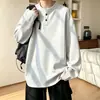 Camisa POLO Pesada Edición Estudiante 2026, Marca de Moda, Nuevo Estilo Primavera y Otoño, Camiseta Henley de Manga Larga para Hombre, Sudadera, Capa Base