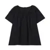 Blusa Elegante Plus Size ALINDM para Mulheres Verão 100kg Solta Casual Manga Curta Camisa 60-120kg
