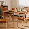 Mesa de Jantar de Madeira Maciça Retrô Apartamento Pequeno Nórdico Japonês Combinação de Mesa e Cadeiras para Jantar Casa Mesa Retangular Móveis de Toras