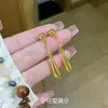 Pendientes de Borla Dorados Pequeños de Gota de Agua Medievales, Retro Simples, Pendientes de Moda y de Aspecto Elevado