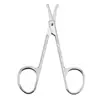 Venta al por mayor de fábrica tijeras para cortar pelo de punta redonda electrochapadas aleación de zinc tijeras de belleza recortar pelo de la nariz barba herramientas de maquillaje