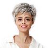 Pelucas de comercio exterior Pelucas europeas y americanas cabello corto para mujer cabello rizado esponjoso fabricantes en stock moda color degradado mezcla cabello corto esponjoso