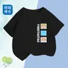 2198# Camiseta de Manga Curta para Meninos e Meninas Verão Nova Média-Grande Estilo Ocidental Infantil 100% Algodão Infantil Confortável Respirável Camiseta Top