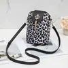 2026 Nova Moda Pingente de Coroa Estampado Animal Print Leopardo Bolsa Feminina Bolsa Transversal Bolsa de Ombro Atacado Transfronteiriço Dropshipping