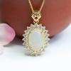 Pingente de Jade Hetian Natural Guan Yu Colar Grande Oval Full Diamond Joias Pedra Preciosa Atacado Transmissão Ao Vivo S2032657