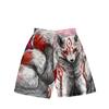 Pantalones cortos de playa para vacaciones con estampado digital 3D FOX Fantasy, pantalones cortos casuales de moda para pareja, ropa de verano para exteriores para mujer
