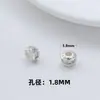 Anel Espaçador de Engrenagem de Floco de Neve Banhado a Prata em Cobre com Zircônia Anel de Corrida Material para Pulseira Colar Acessórios