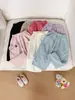 2026 Nuevo Estilo Pantalones Casuales de Pierna Ancha Color Caramelo para Niñas Estilo Coreano Color Sólido Pantalones Yamamoto para Primavera, Verano y Otoño para Uso al Aire Libre