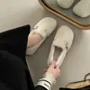 Zapatos de Algodón Retro de Suela Gruesa, Zapatos Birkenstock Peludos Casuales a la Moda, Para Otoño e Invierno, Que Aumentan la Altura, Forrados de Borrego, Zapatos Cálidos sin Cordones