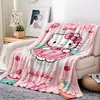 Sinceramente Manta de Franela para el Hogar Estilo Bestia Sanrio Hello Kitty Manta para Sofá Manta para Siesta en la Oficina