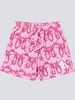 Shorts de Praia Masculino Respirável e Amigo da Pele Verão Novo Estilo Graffiti de Anjo Impressão 3D Malha Solto Confortável Casual