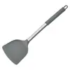 Utensílios de Cozinha de Silicone, Tubo de Aço Inoxidável, Espátula Estilo Chinês Resistente a Altas Temperaturas, Espátula de Cozinha Antiaderente, Espátula de Cozinha Doméstica
