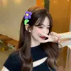 Novo Grampo de Cabelo Flor de Algodão Bolha Colorida Estereoscópica para Mulheres com Franja Lateral, Grampo Lateral Doce e Fofo para Meninas