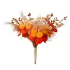 Eucalipto Bola Crisantemo Caña Ramo Certificado de Boda Flor Artificial de Alta Gama Nuevo Ramo para Dama de Honor Venta Caliente Transfronteriza