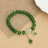 Pulseira Acessórios Estilo Chinês Pulseira Estilo Étnico Pulseira de Aventurina Melhor Amiga Fivela de Segurança Pulseira de Vidro Joias Atacado Transmissão ao Vivo