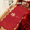 Tapete de Quarto para Casamento 2026 Tapete Lateral de Cama Novo Estilo Chinês Decoração de Quarto de Casamento Tapete de Chão Forma Irregular Tapete para Pés Debaixo da Cama do Quarto Principal