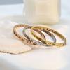 Pulseira Transfronteiriça Amazon Cravejada de Diamantes Atacado Pulseira Personalizada de Aço Titânio com Números Romanos para Mulheres que Não Desbota em Estilo