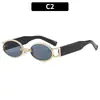 Óculos de Sol Retro Europeu e Americano Novo Estilo Tendência Armação Pequena Estilo de Rua Versátil High-End Liso Óculos de Influenciador