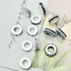 Cuentas Espaciadoras Grandes con Agujero Grande, Incrustadas con Diamantes, Conservación del Color, Chapadas en Oro de 14K, Anillos de Diamante, Cuentas de Engranaje, Cuentas de Perlas, Materiales de Cordón Trenzado, Accesorios para Collares Hechos a Mano para DIY