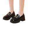 Mocasines para Mujer 2025 Otoño Suela Gruesa Estilo Japonés Pequeño Zapatos Pequeños de Cuero Estilo Británico Estilo Preppy Zapatos sin Cordones