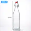 Botella de Vino a Presión, Botella de Cerveza Sellada con Vidrio, Botella Transparente para Elaboración Artesanal de Vidrio, Botella de Enzimas, Botella Vacía para Copa de Vino de Hielo