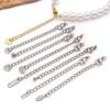 1 Juego de Cadena de Cola con Cierre de Langosta Galvanizado al Vacío de Acero Inoxidable Colgante Colgante DIY Pulsera Collar Accesorios de Joyería