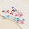 Pendente de Osso de Peixe com Gotejamento de Óleo Dupla Face em Aço Inoxidável Transfronteiriço Brincos Pingente Europeus e Americanos Acessórios para Joias DIY Venda por Atacado