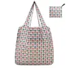 Bolsa de Compras Dobrável de Grande Capacidade em Estoque Bolsa Dobrável Ecológica Bolsa de Compras de Supermercado Sacola Tote Portátil Criativa Estampada Armazenamento