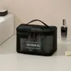 Bolsa de higiene pessoal de malha de nylon de grande capacidade, organizador de viagem, bolsa de mão multifuncional, bolsa de cosméticos portátil e conveniente