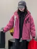 Chaqueta 3 en 1 a prueba de viento e impermeable para niñas, nuevo estilo otoño/invierno, chaqueta con capucha para exteriores para niños, moderna y genial