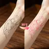 Tatuaje Temporal Sensible a la Temperatura que Cambia de Color con Alas de Ángel y Alas de Dragón, Decoración de Corazón que Cambia de Color para Brazos, Piernas y Pecho
