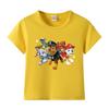 Ropa para niños Wang Wang, camiseta de algodón con cuello redondo y manga corta, nueva camiseta de verano, camiseta de media manga, una generación de cabello