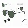 Gafas de Sol Clásicas Redondas Estilo Europeo y Americano, Modernas y Versátiles para Fotografía Callejera, Protección Solar, Unisex, Gafas de Sol Metálicas al por Mayor