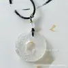 Pingente de Colar Feminino Agata de Gelo Natural Alto Fecho Duplo Pixiu Vintage Nuvem Auspiciosa Fecho Ruyi Calcedônia