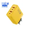 Cargador de 200W Adaptador de Corriente 5V2A12W Cabezal de Carga Aacc Doble Pd+Doble USB Estándar Europeo y Americano Británico Venta al por Mayor